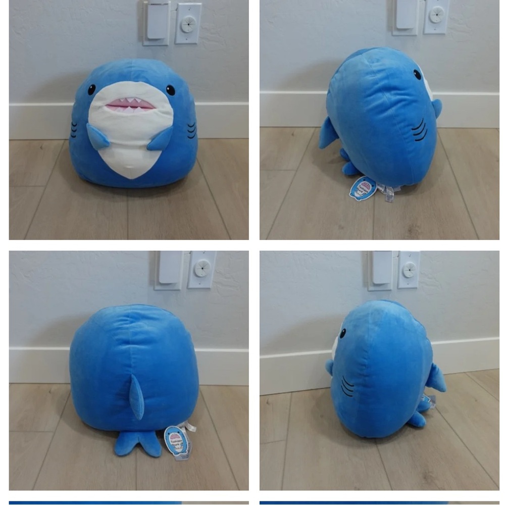 Tachippa Shark JB Blue Shark Plush Stuffed Toy Plushie 14''